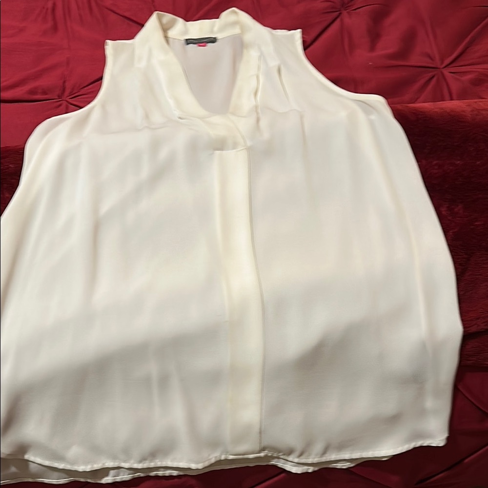 Vince Camuto Ivory Sleeveless Blouse